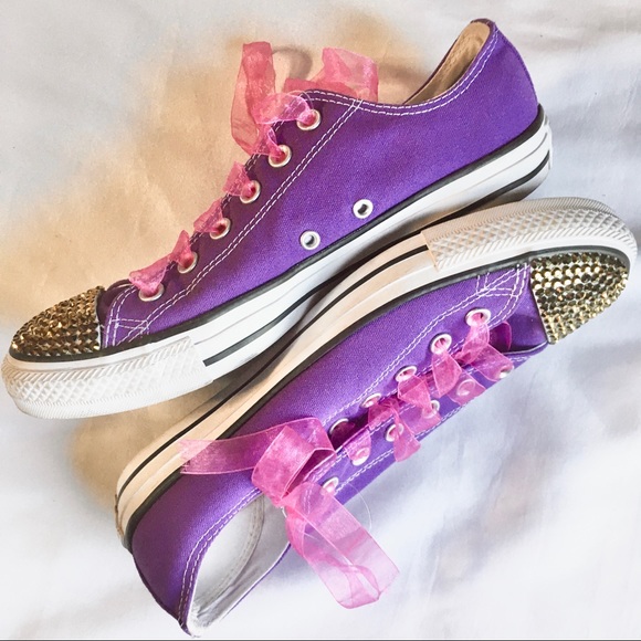 SOLD bling Swarovski rinestone Converse Chuck 70 - Picture 4 of 5